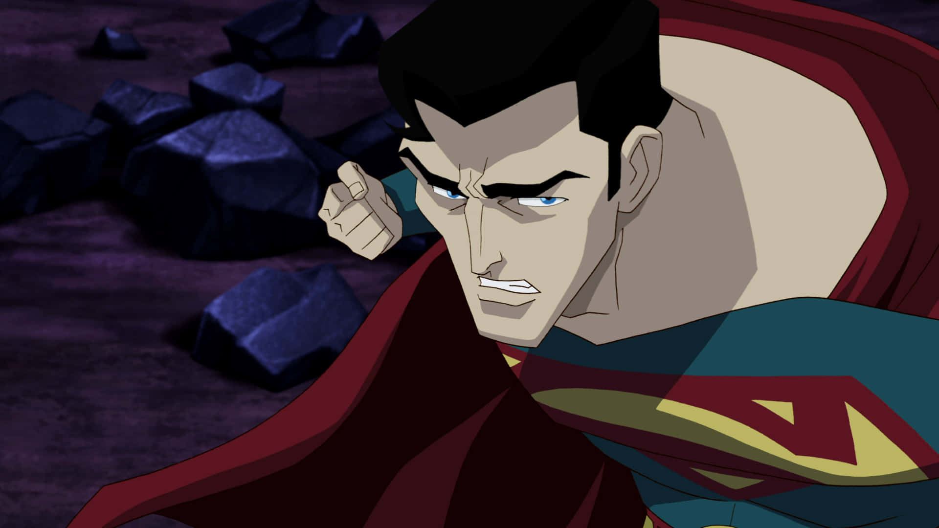 Superman Unbound, anime style, fierce expression, Full HD Desktop Wallpaper