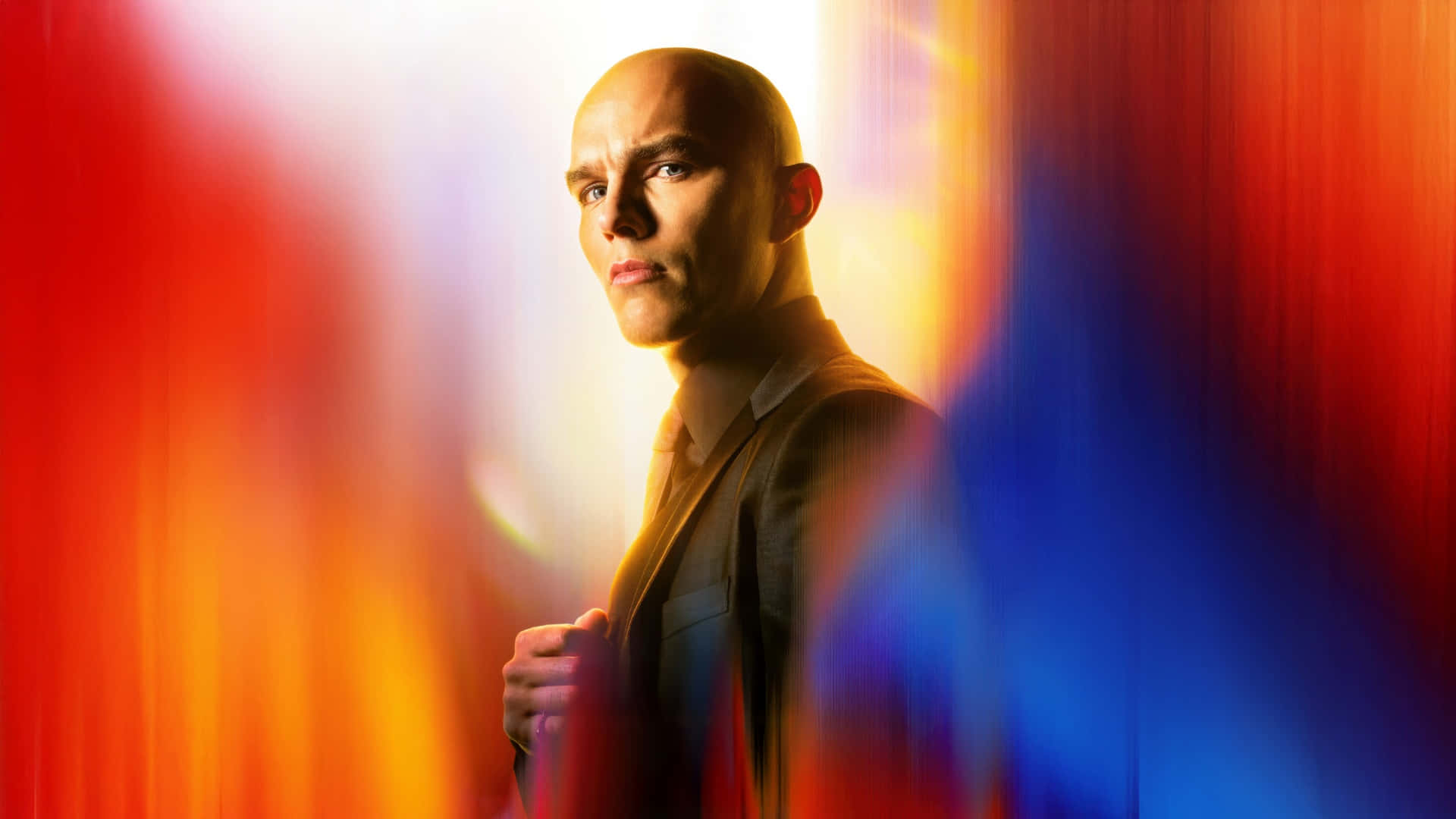 Superman 2025, new villain, red orange and blue light streaks, Full HD Desktop Wallpaper