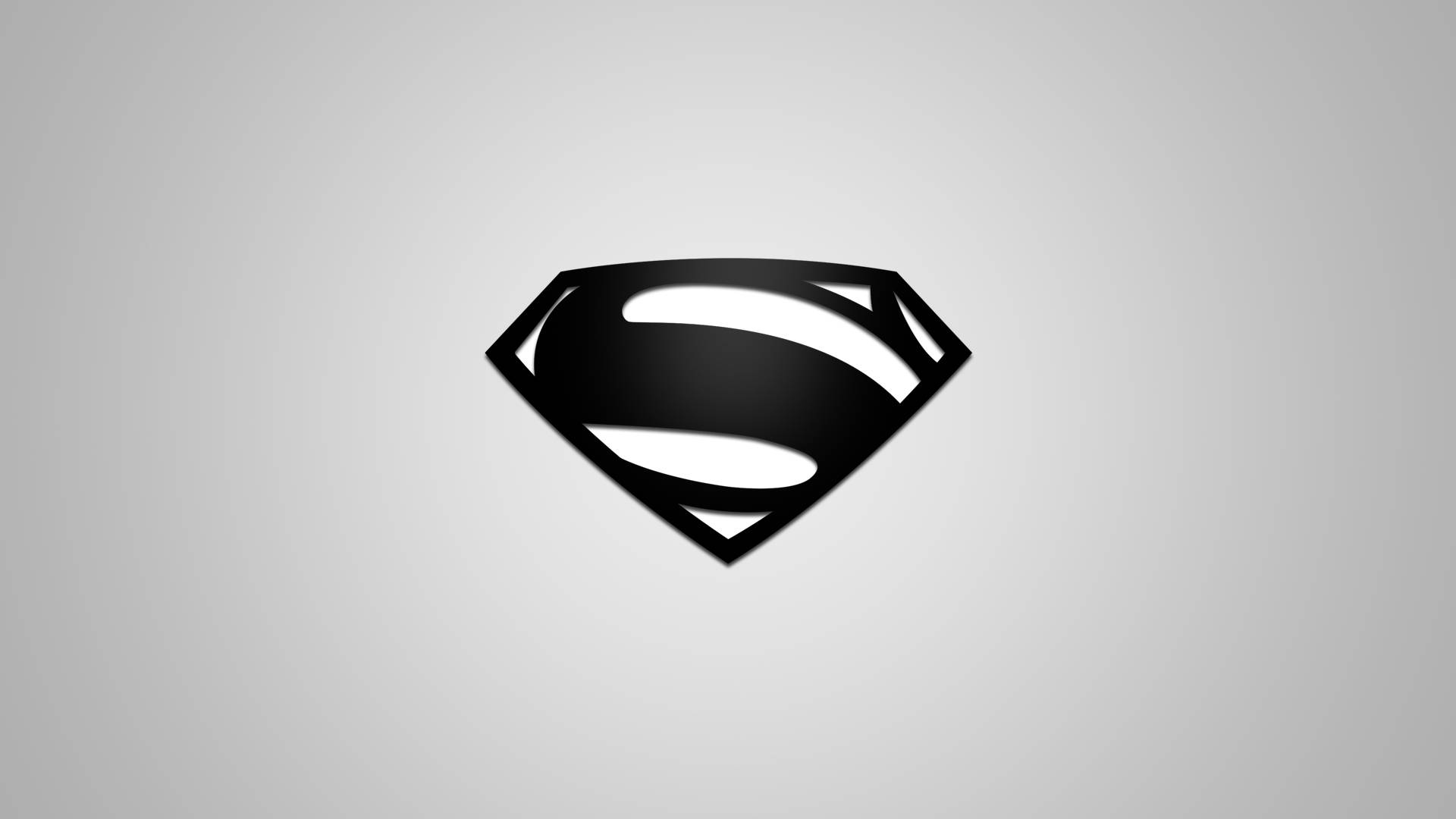 Superman, shiny black, white, Full HD Desktop Wallpaper
