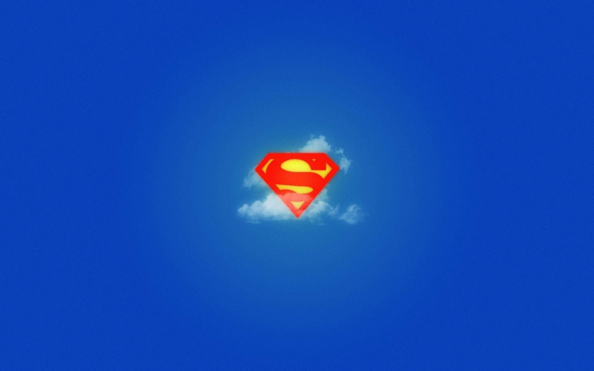 Superman logo, red, yellow, Full HD Desktop Wallpaper