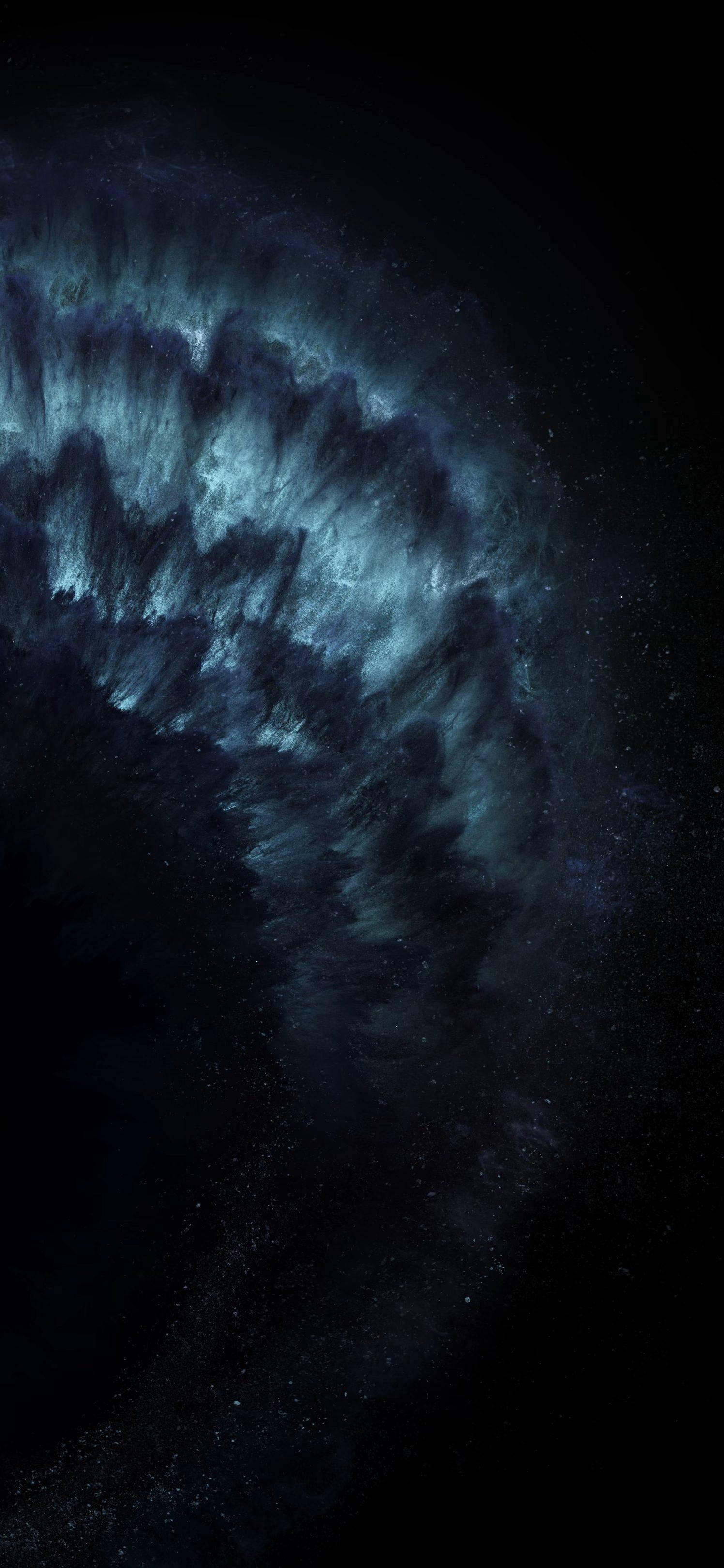 galaxy explosion, dark mode, cosmic nebula, 2K Phone Wallpaper