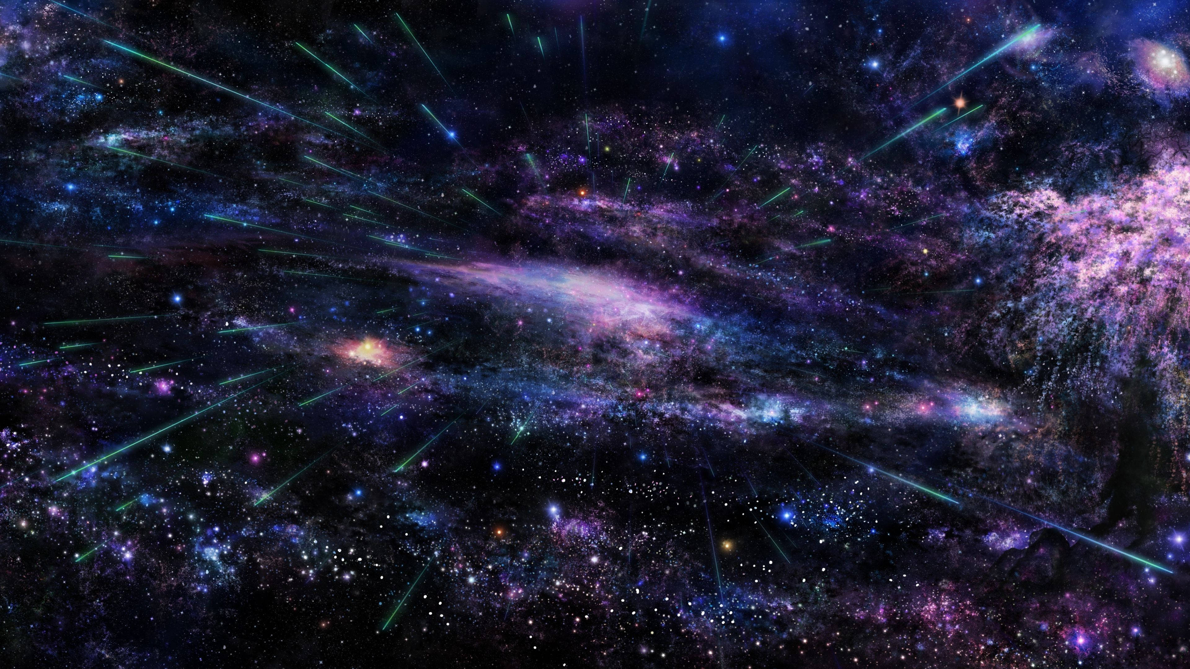 4K Ultra HD, galaxy, star explosion, 4K Desktop Wallpaper