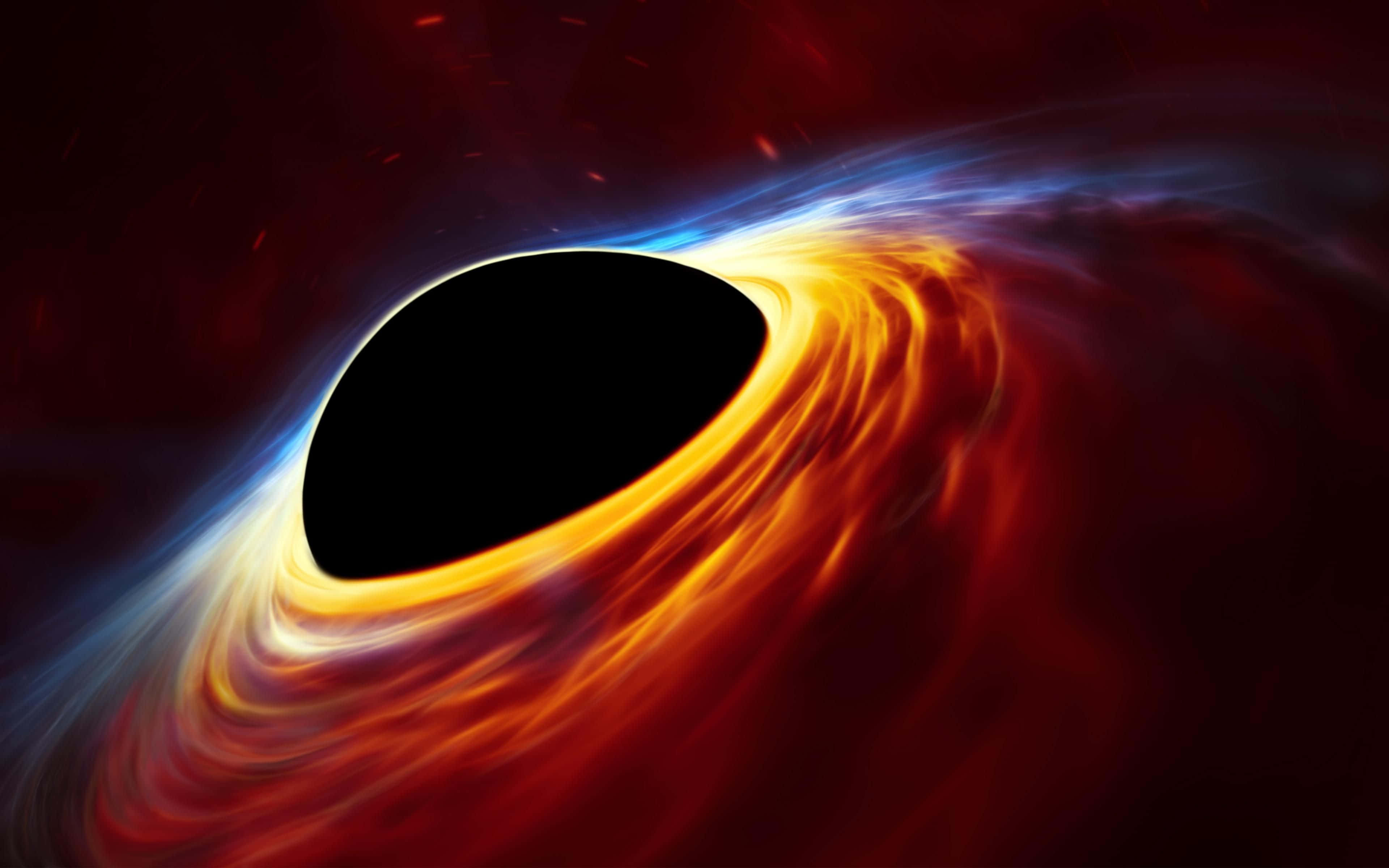 Supernova Explosion, cosmic black hole, glowing accretion disk, 4K Desktop Wallpaper