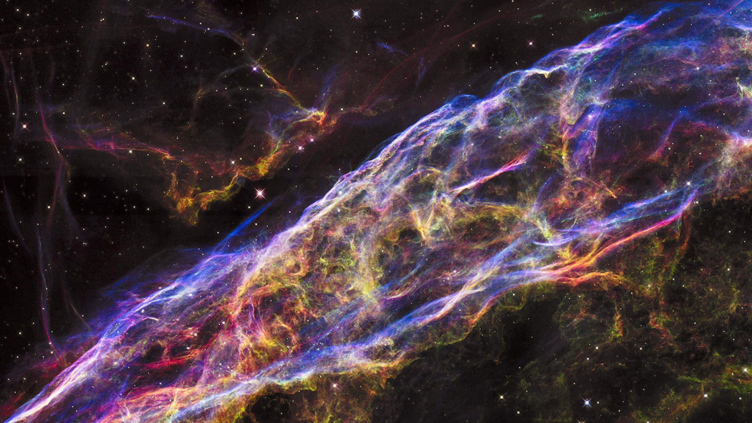 Supernova Explosion, purple blue, orange gases, 2K Desktop Wallpaper