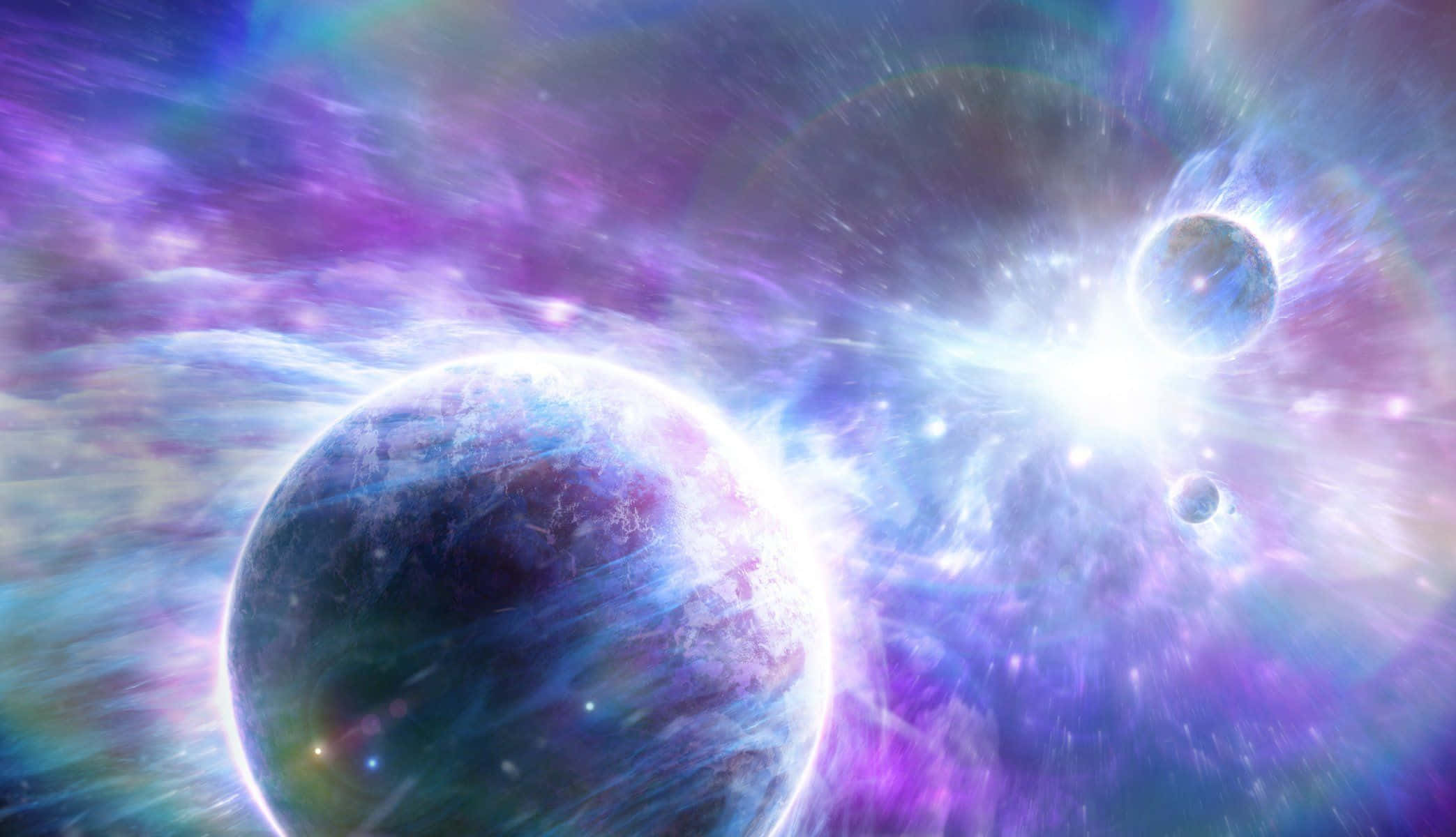 Supernova Explosion, electric purples, blues, Full HD Desktop Wallpaper