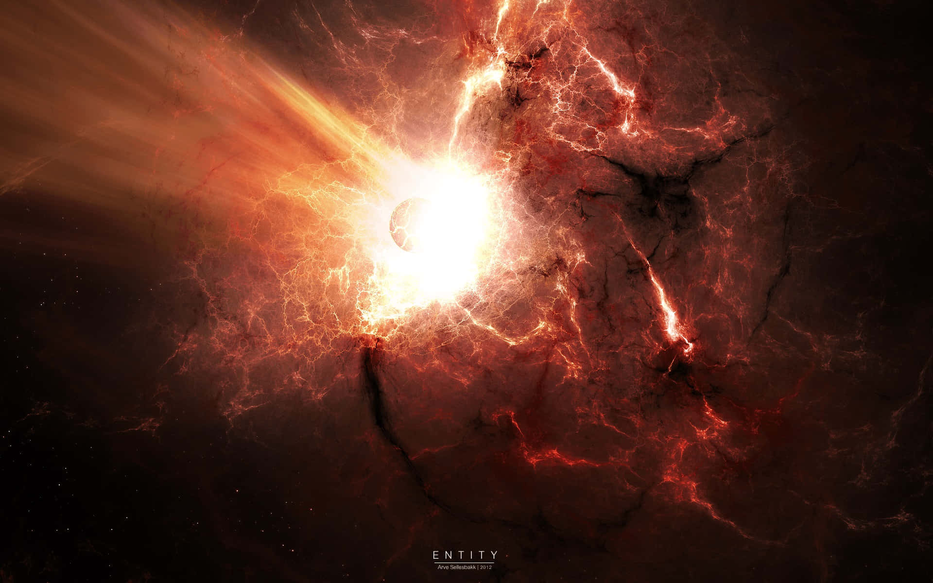 Supernova Explosion, fiery orange, red energy, Full HD Desktop Wallpaper