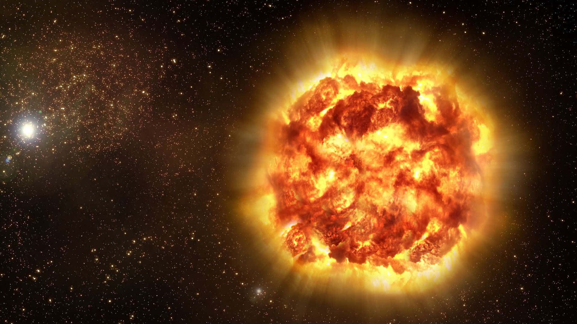 Supernova Explosion, orange, yellow, Full HD Desktop Wallpaper