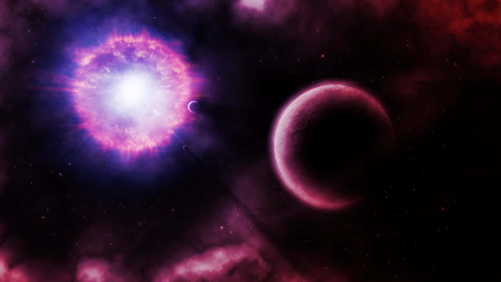 Supernova Explosion, purple, blue, HD Desktop Wallpaper