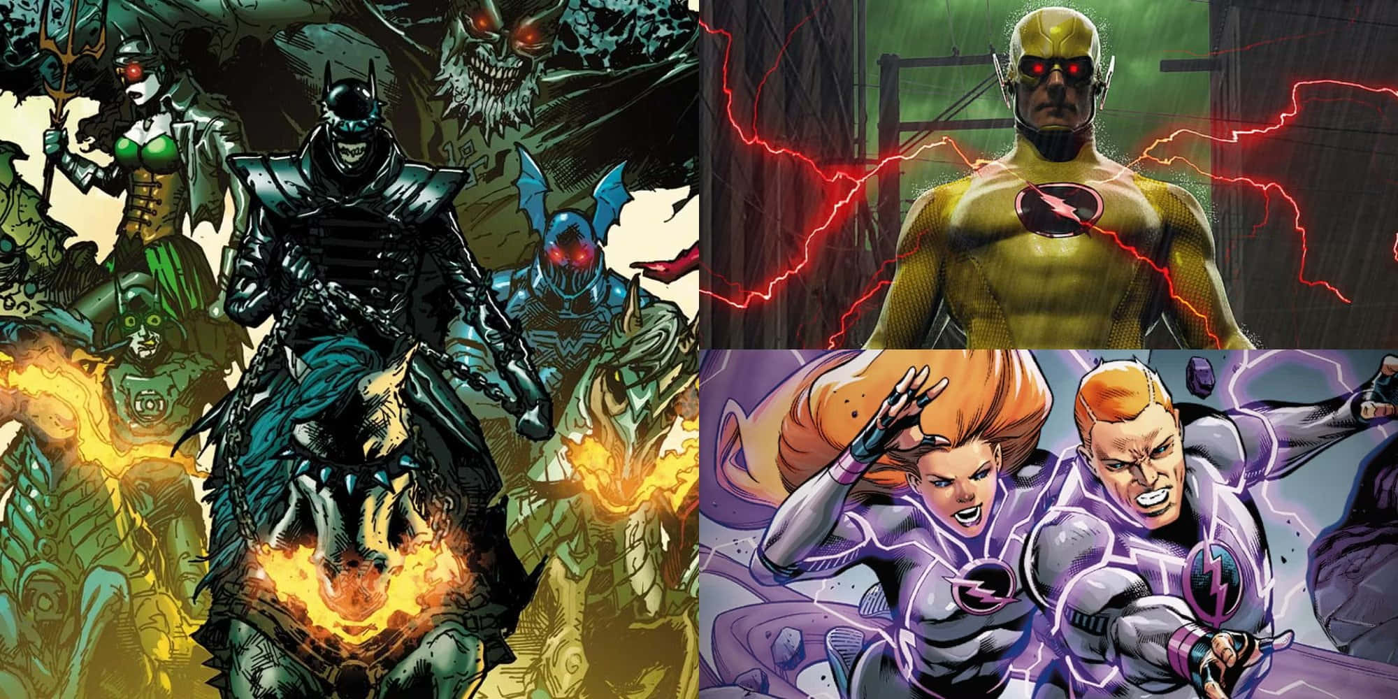 Supervillain Team-up, comic book, electric energy effects, Full HD Desktop Wallpaper