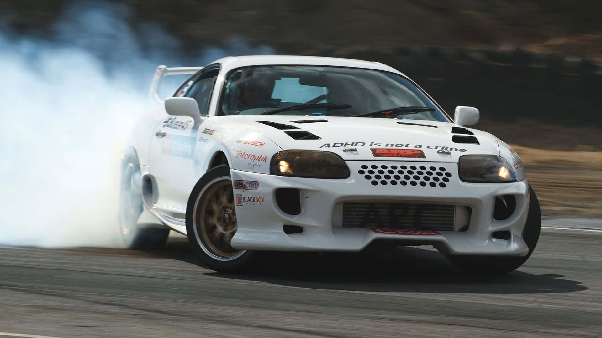 Supra Drift, white sports car, drift car, Full HD Desktop Wallpaper