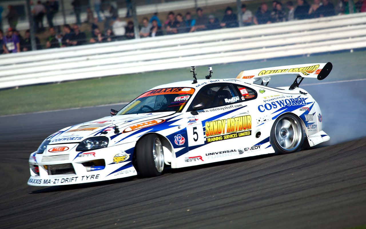 Supra Drift, white, blue, HD Desktop Wallpaper