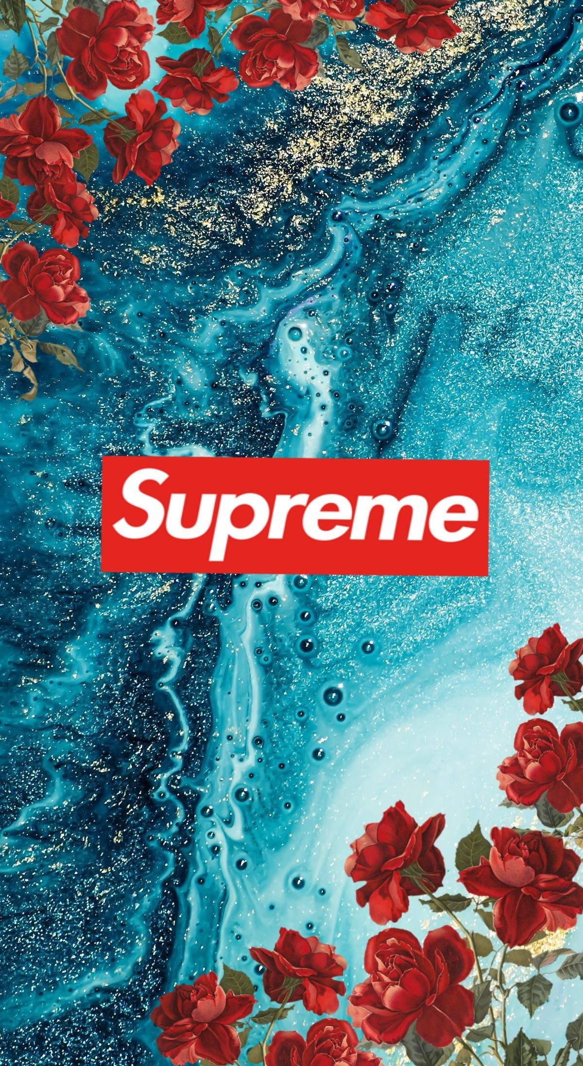 Supreme Aesthetic, floral soapy water, vibrant red roses, Full HD Phone Wallpaper