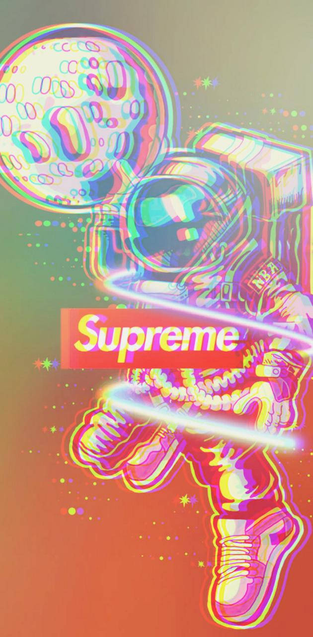 Supreme Aesthetic, astronaut, Supreme logo suit, HD Phone Wallpaper