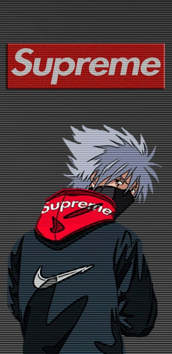 Supreme Anime, spiky silver hair, black hoodie, HD Phone Wallpaper
