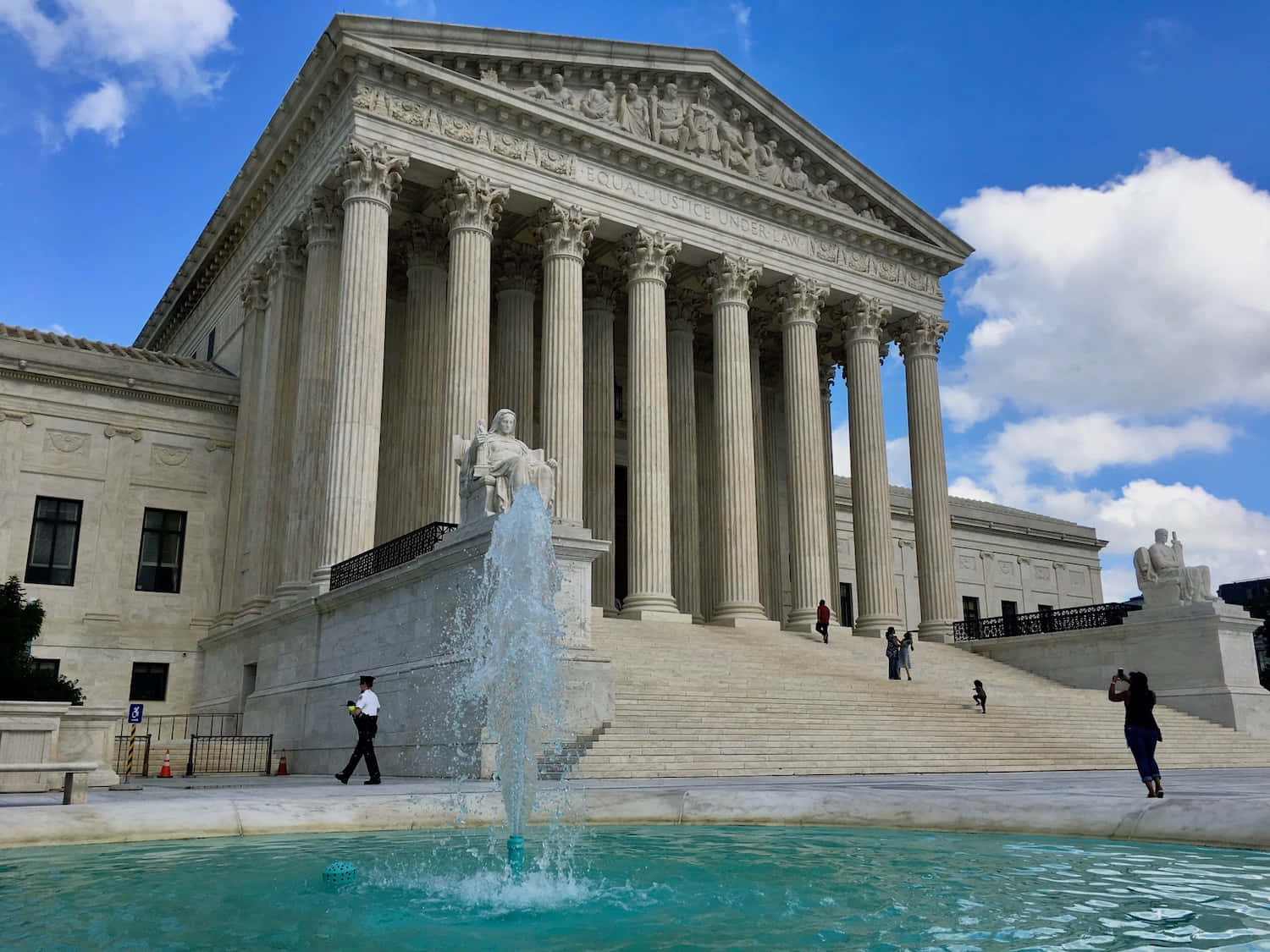Supreme Court Building, water fountain, neoclassical, HD Desktop Wallpaper