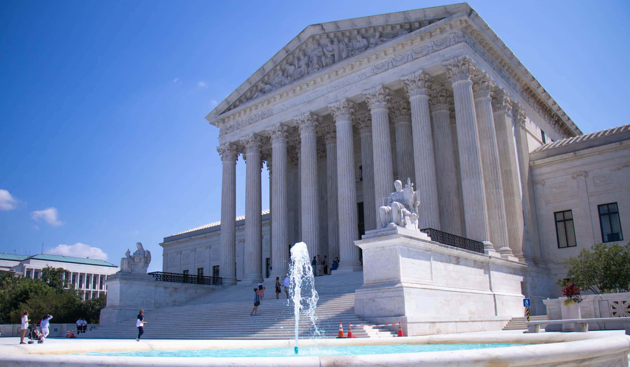 Supreme Court Building, fountain, neoclassical, Full HD Desktop Wallpaper