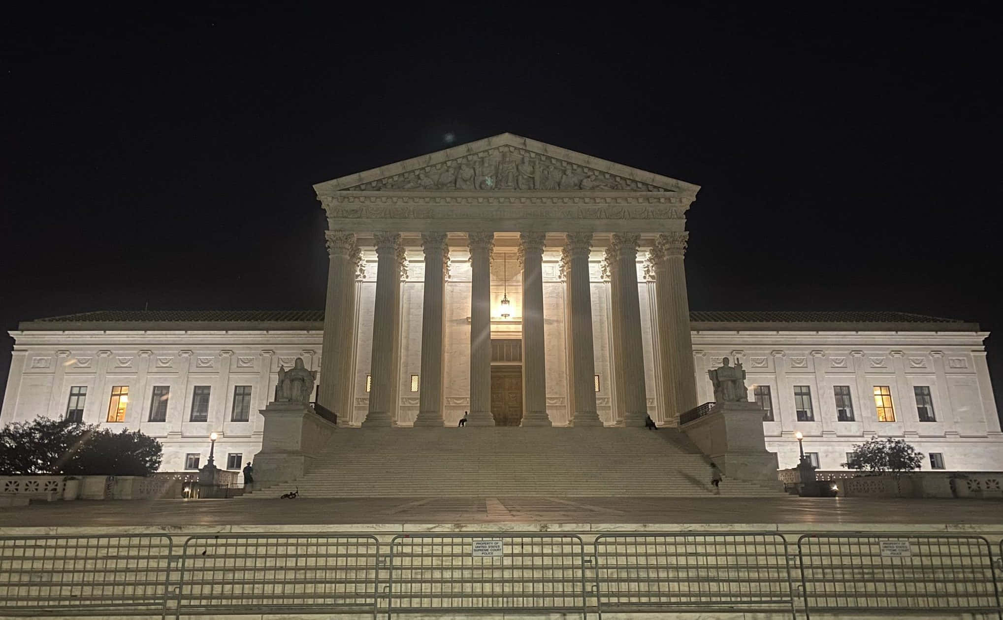 Supreme Court Building, night view, illuminated, Full HD Desktop Wallpaper