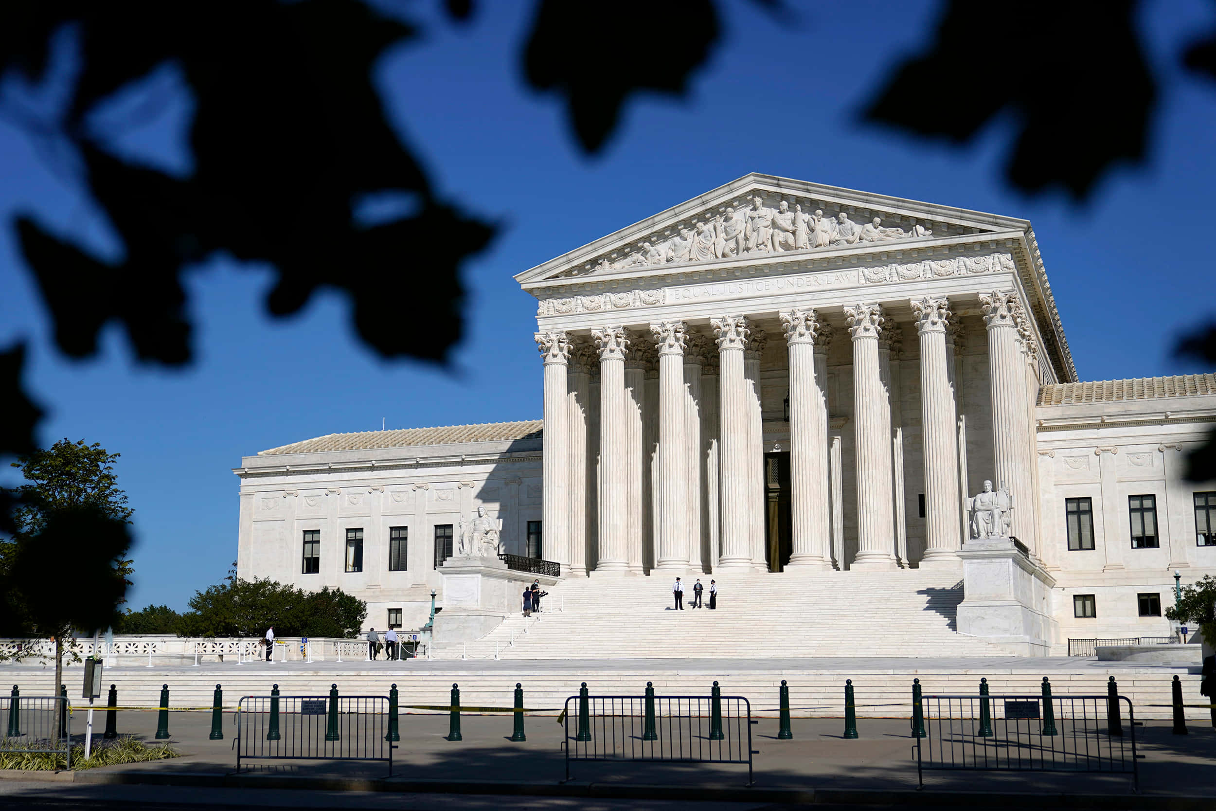 Supreme Court Building, neoclassical, dark leaf silhouettes, Full HD Desktop Wallpaper