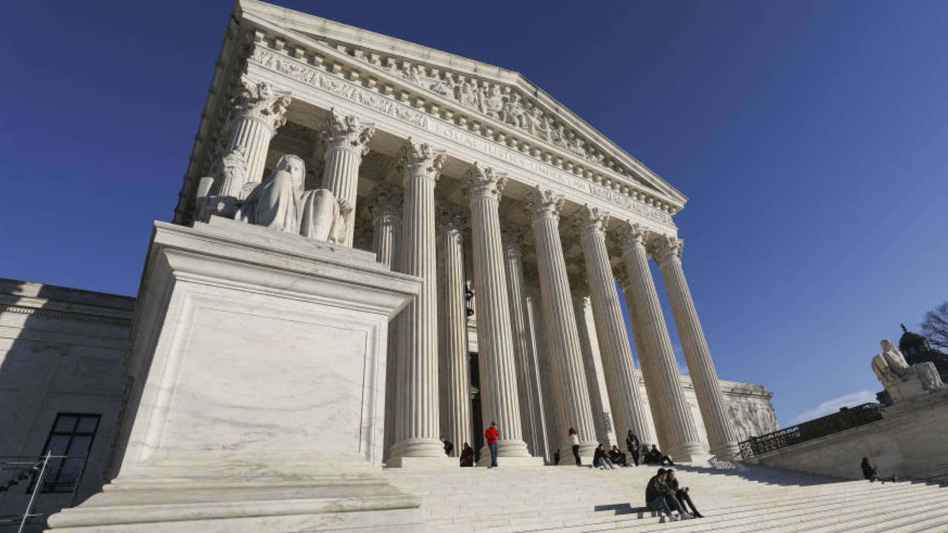 Supreme Court Building, neoclassical courthouse, white columns, Full HD Desktop Wallpaper