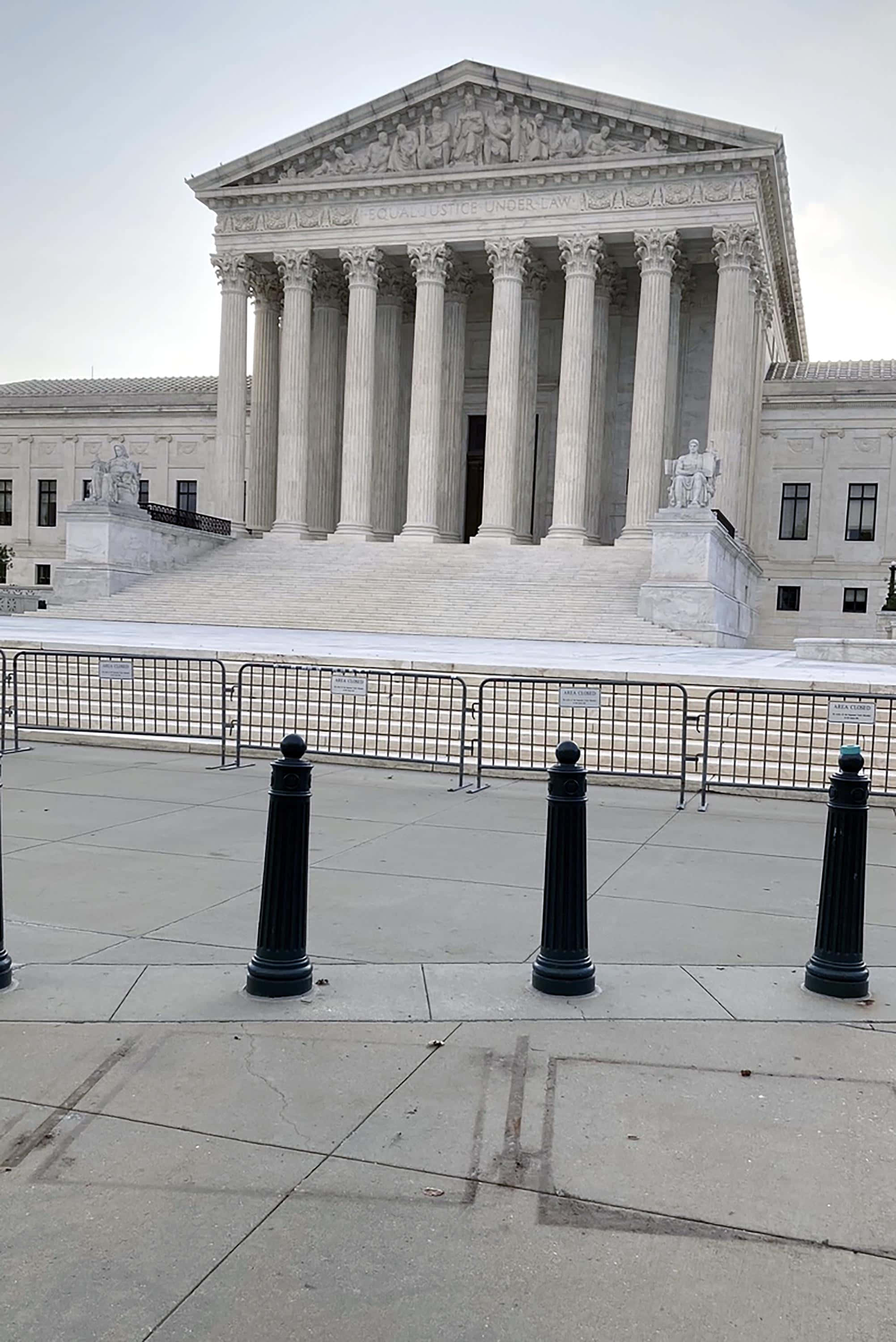 Supreme Court Building, steel fences, neoclassical, 2K Phone Wallpaper