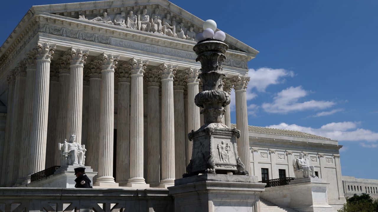 Supreme Court Building, neoclassical, marble columns, HD Desktop Wallpaper