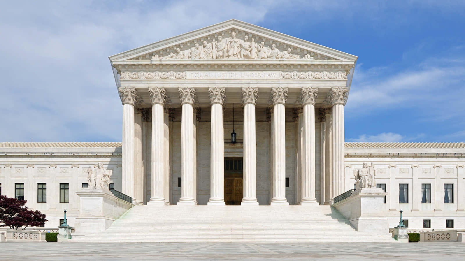 Supreme Court Building, white marble columns, steps, HD Desktop Wallpaper