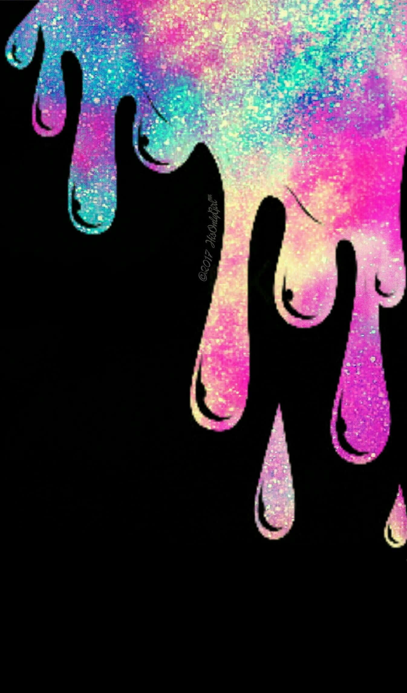Supreme Drip, black background, electric pink, Full HD Phone Wallpaper