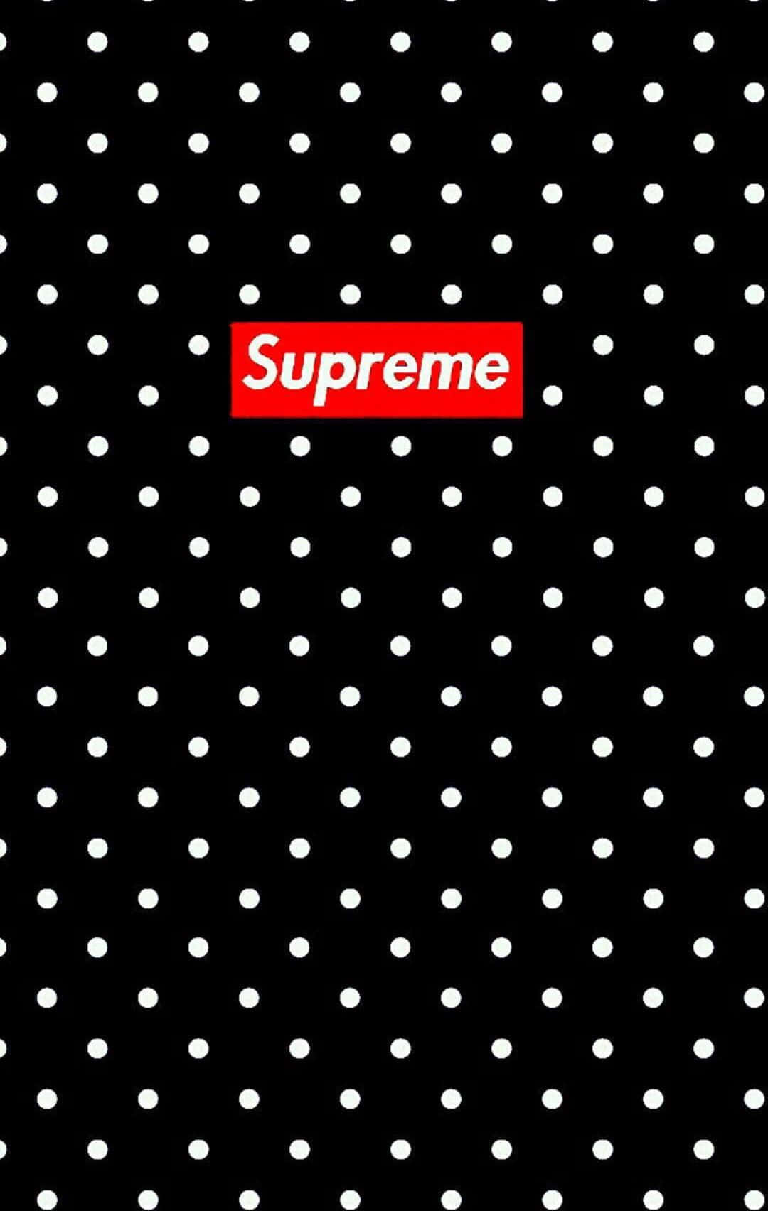 Supreme Drip, black background, white polka dots, HD Phone Wallpaper