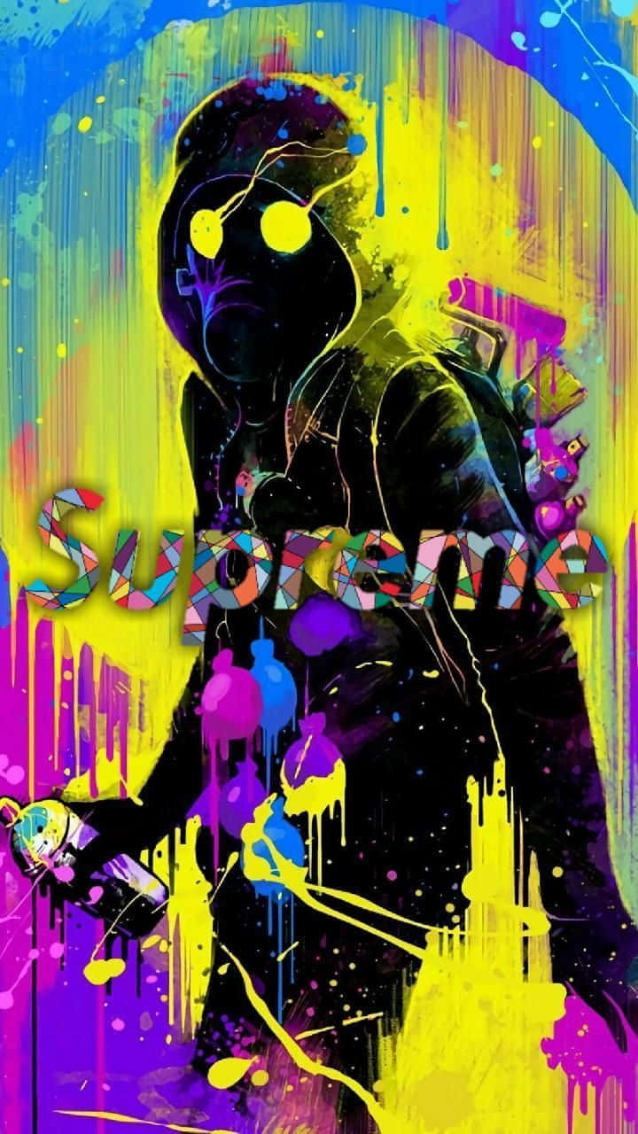 Supreme, splatter paint, graffiti artist, HD Phone Wallpaper