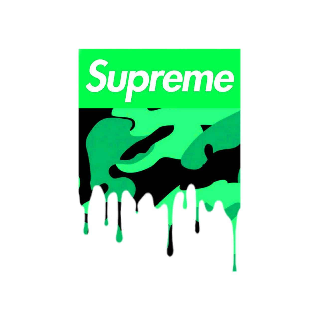 Supreme Drip, Supreme logo, green, HD Desktop Wallpaper