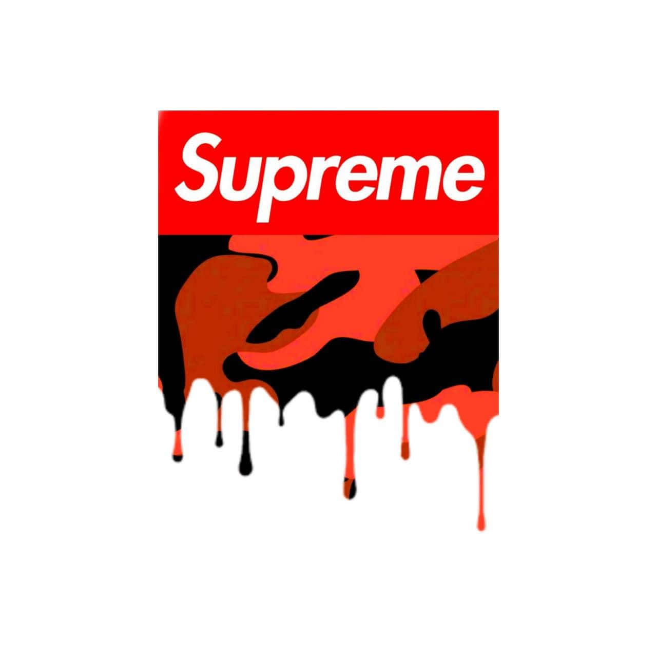 Supreme Drip, Supreme logo, red, HD Desktop Wallpaper