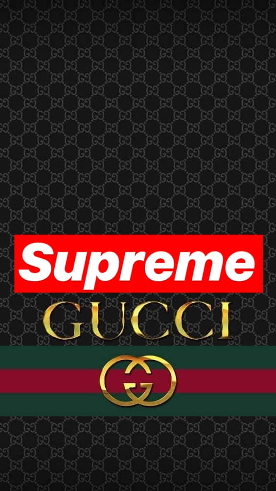Supreme, Gucci, red Supreme logo, SD Phone Wallpaper