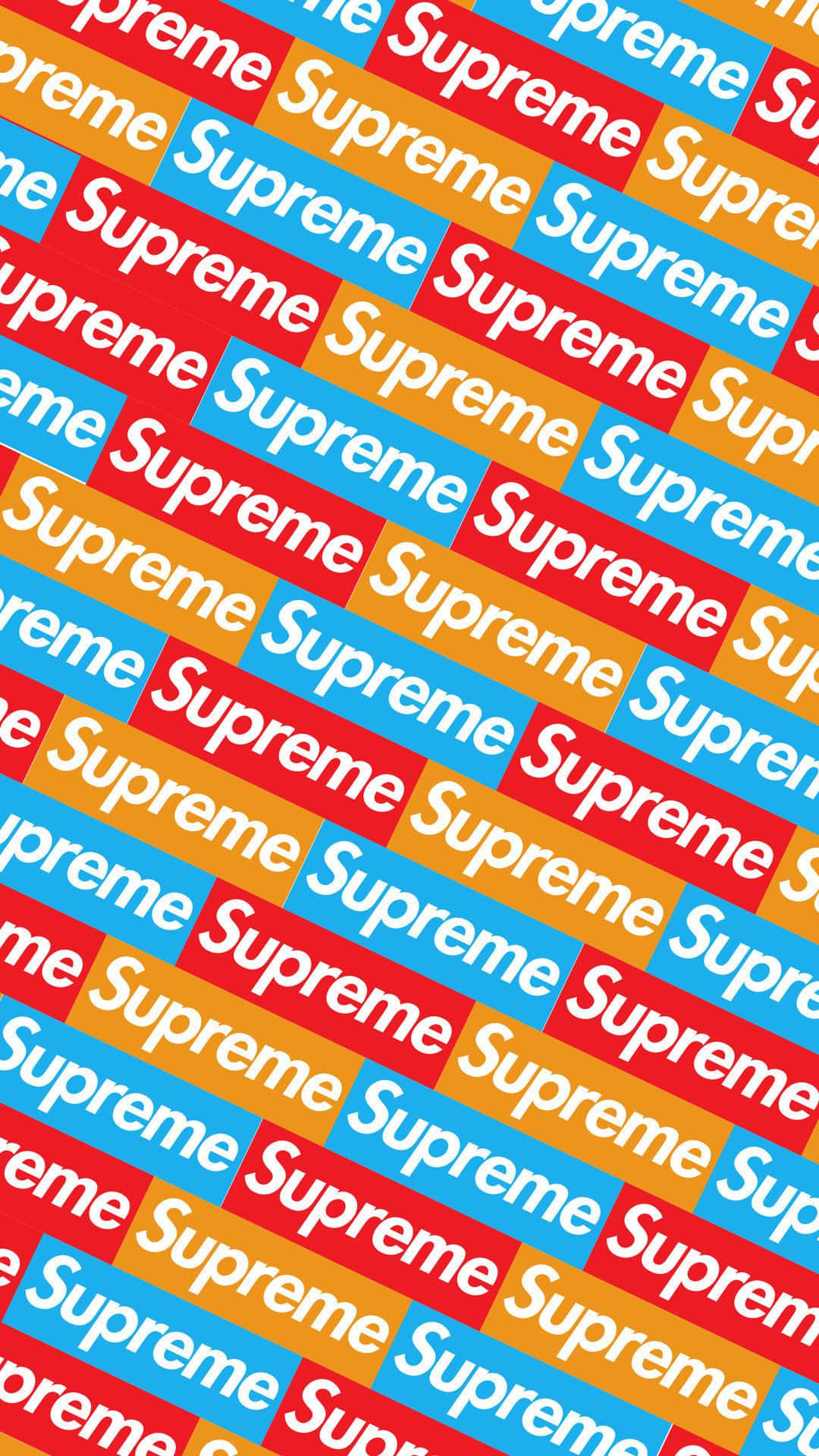 Supreme, red, blue, Full HD Phone Wallpaper