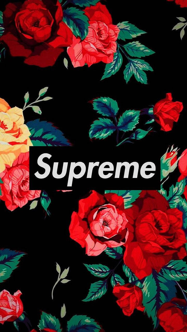 Supreme, red roses, yellow roses, SD Phone Wallpaper