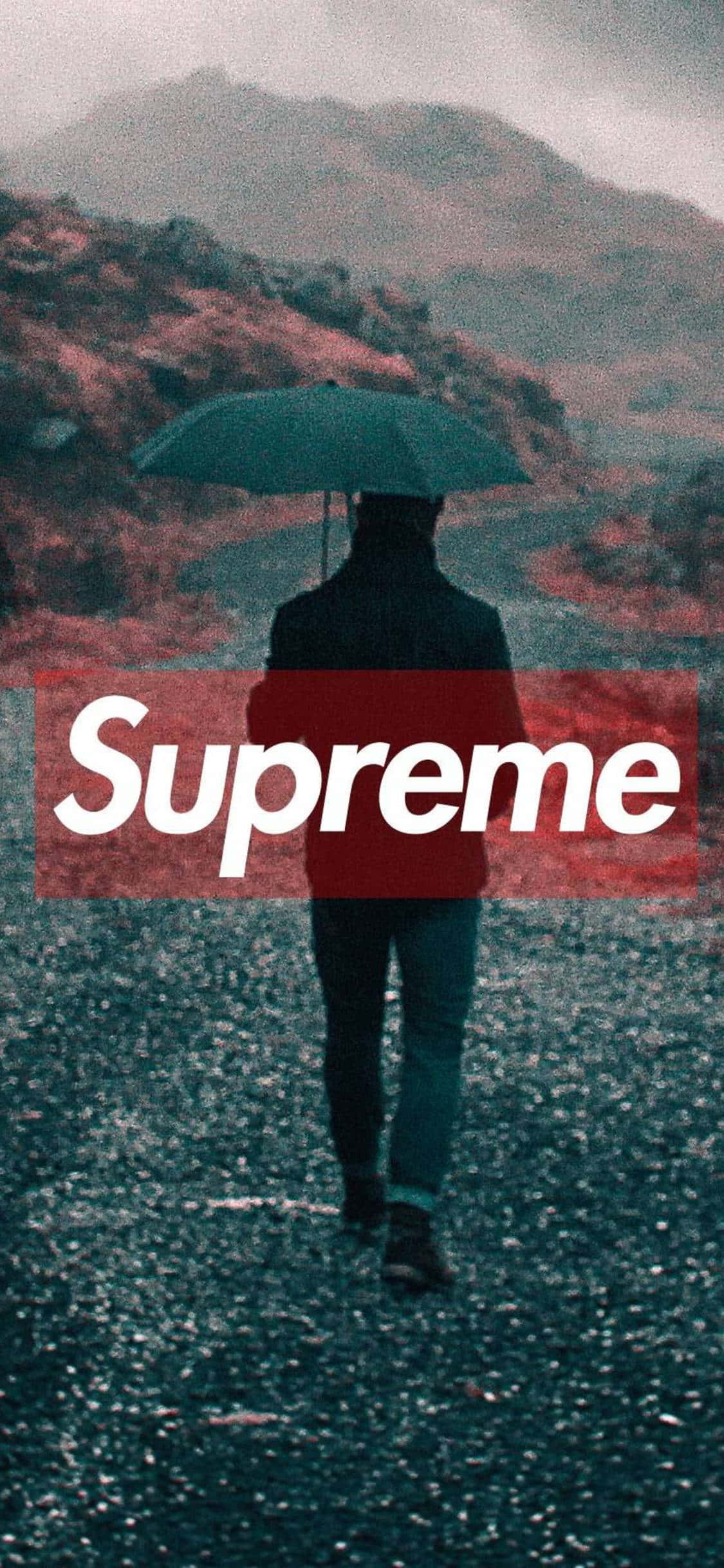 Supreme, iPhone, gloomy sky, Full HD Phone Wallpaper