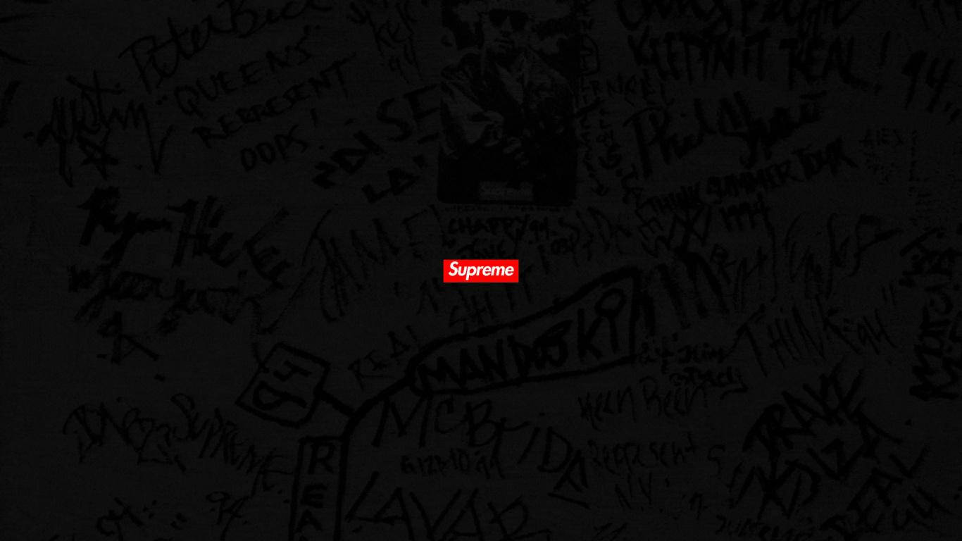 Supreme, graffiti, red Supreme logo, HD Desktop Wallpaper