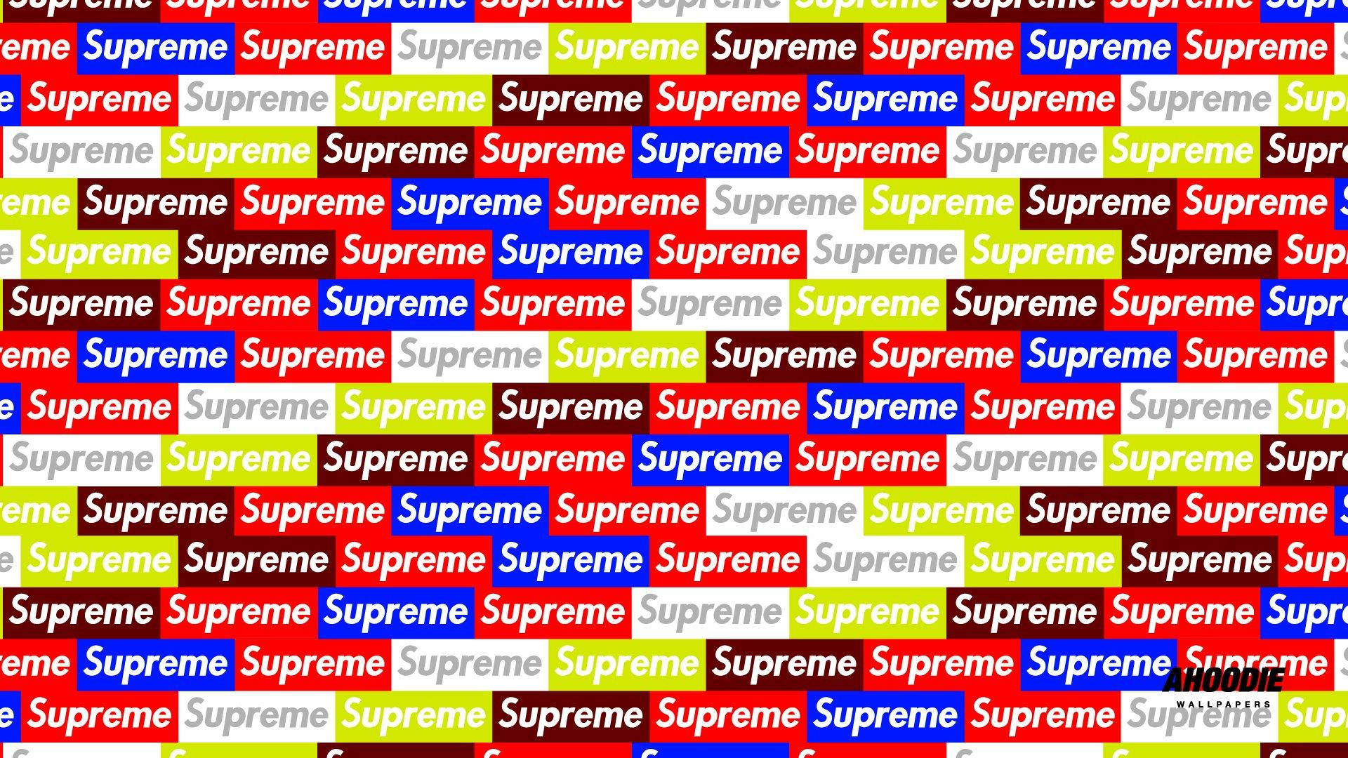 Supreme, multicolored supreme logo, red, Full HD Desktop Wallpaper