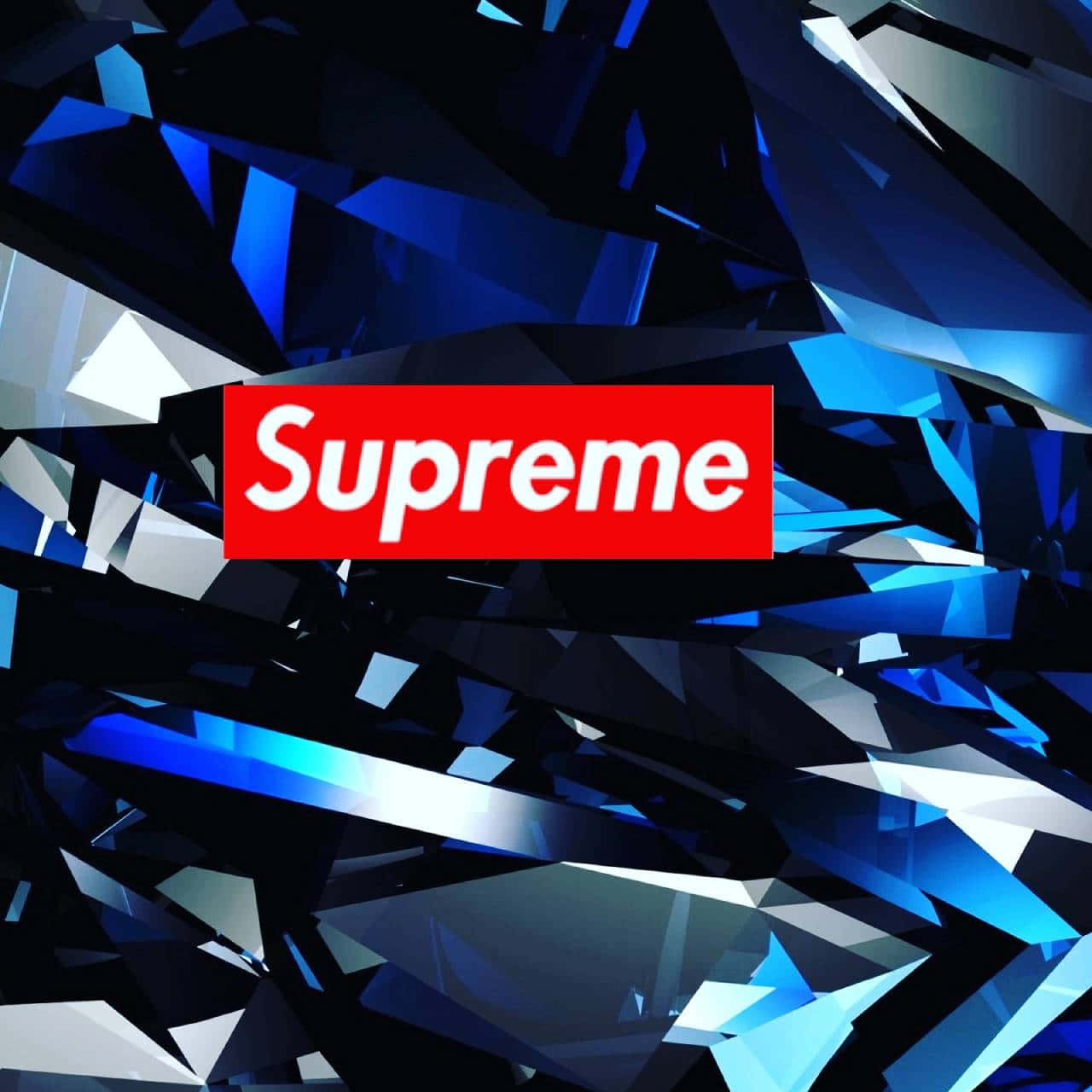 Supreme Logo, red, blue, HD Desktop Wallpaper