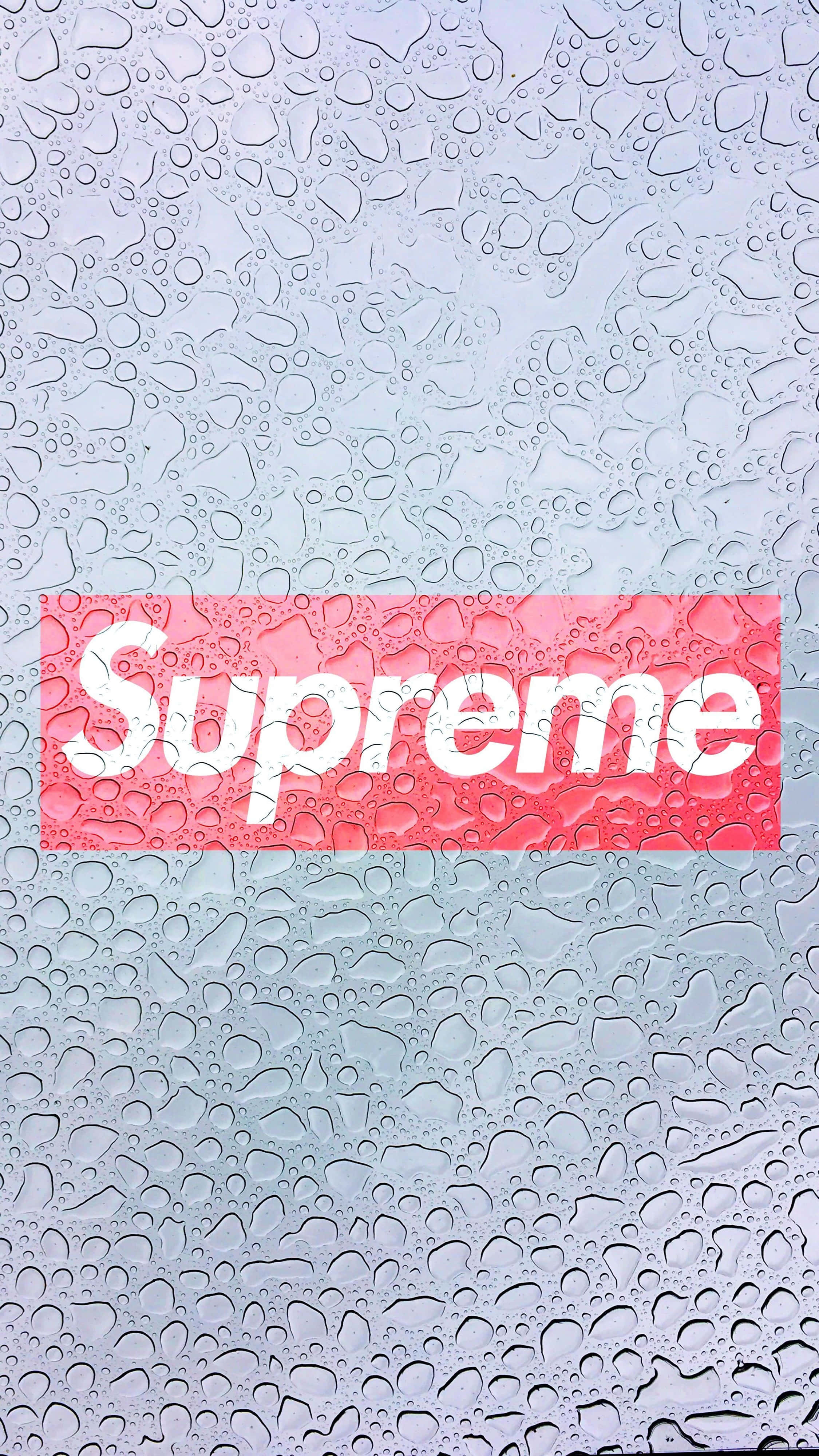 Supreme Logo, red Supreme logo, white text, 4K Phone Wallpaper