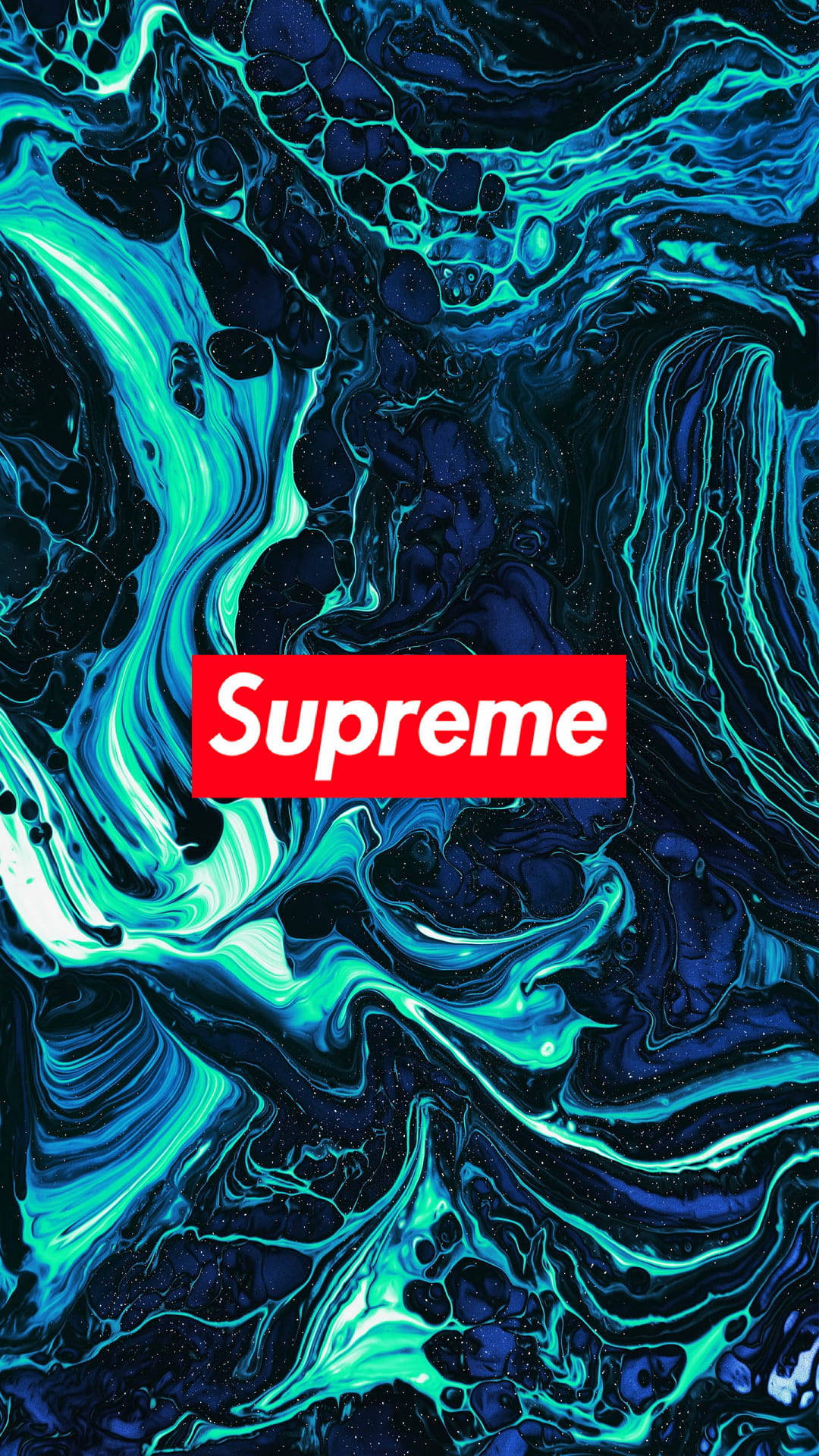 Supreme, teal, black, Full HD Phone Wallpaper