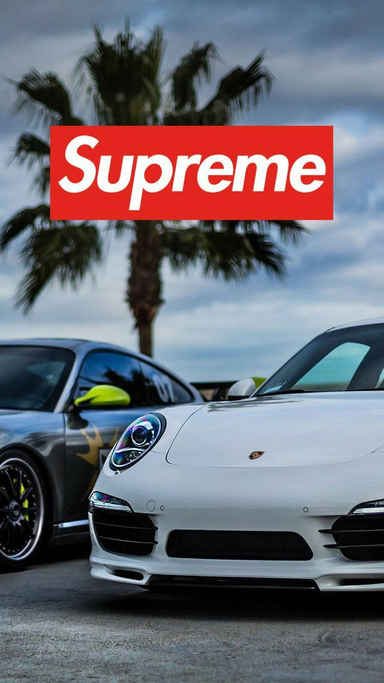 Supreme, red Supreme logo, luxury sports cars, HD Phone Wallpaper