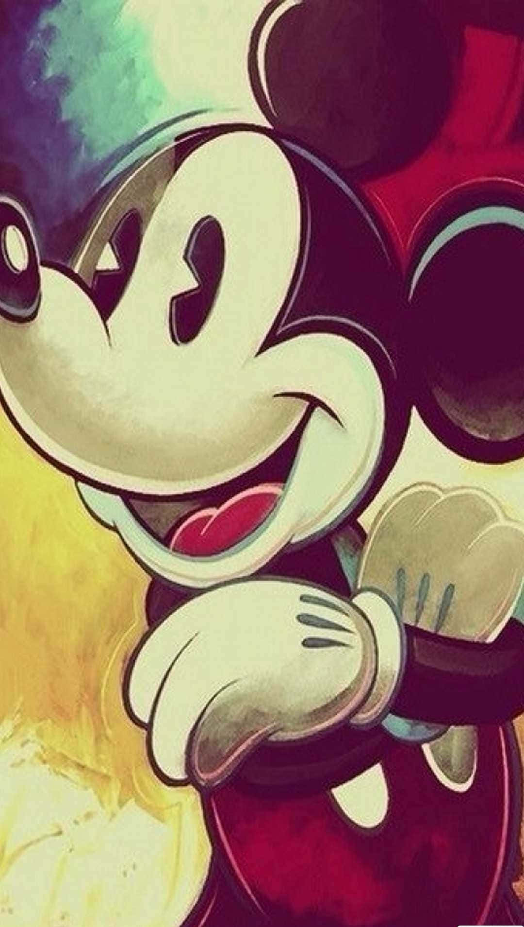 Mickey Mouse, gloved hands, wide grin, HD Phone Wallpaper