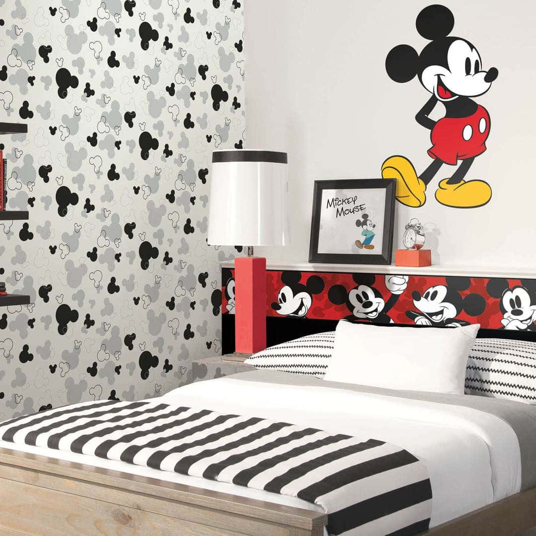 Mickey Mouse, child's bedroom, wallpaper, SD Desktop Wallpaper