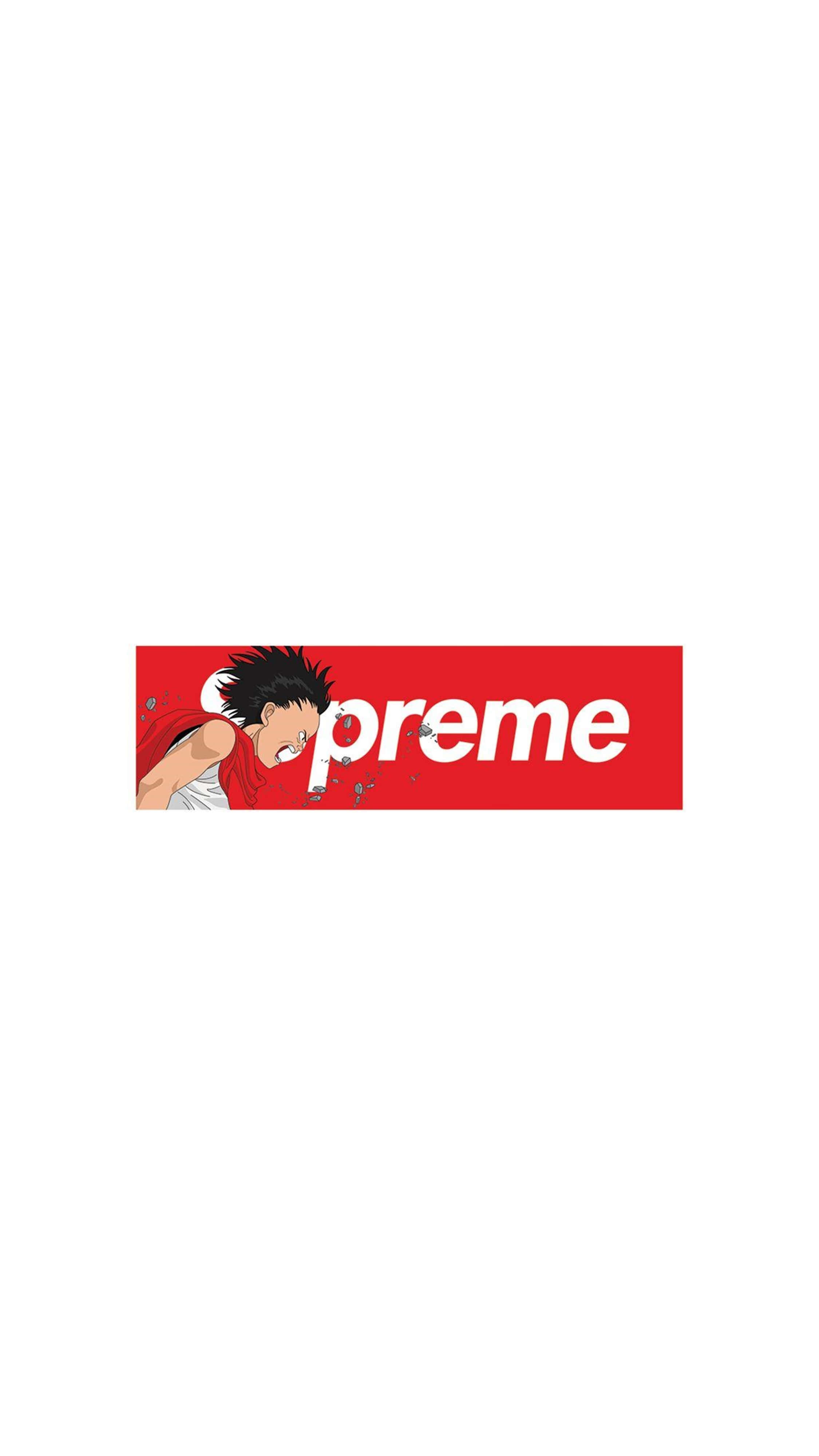 Supreme, anime character, spiky black hair, 4K Phone Wallpaper