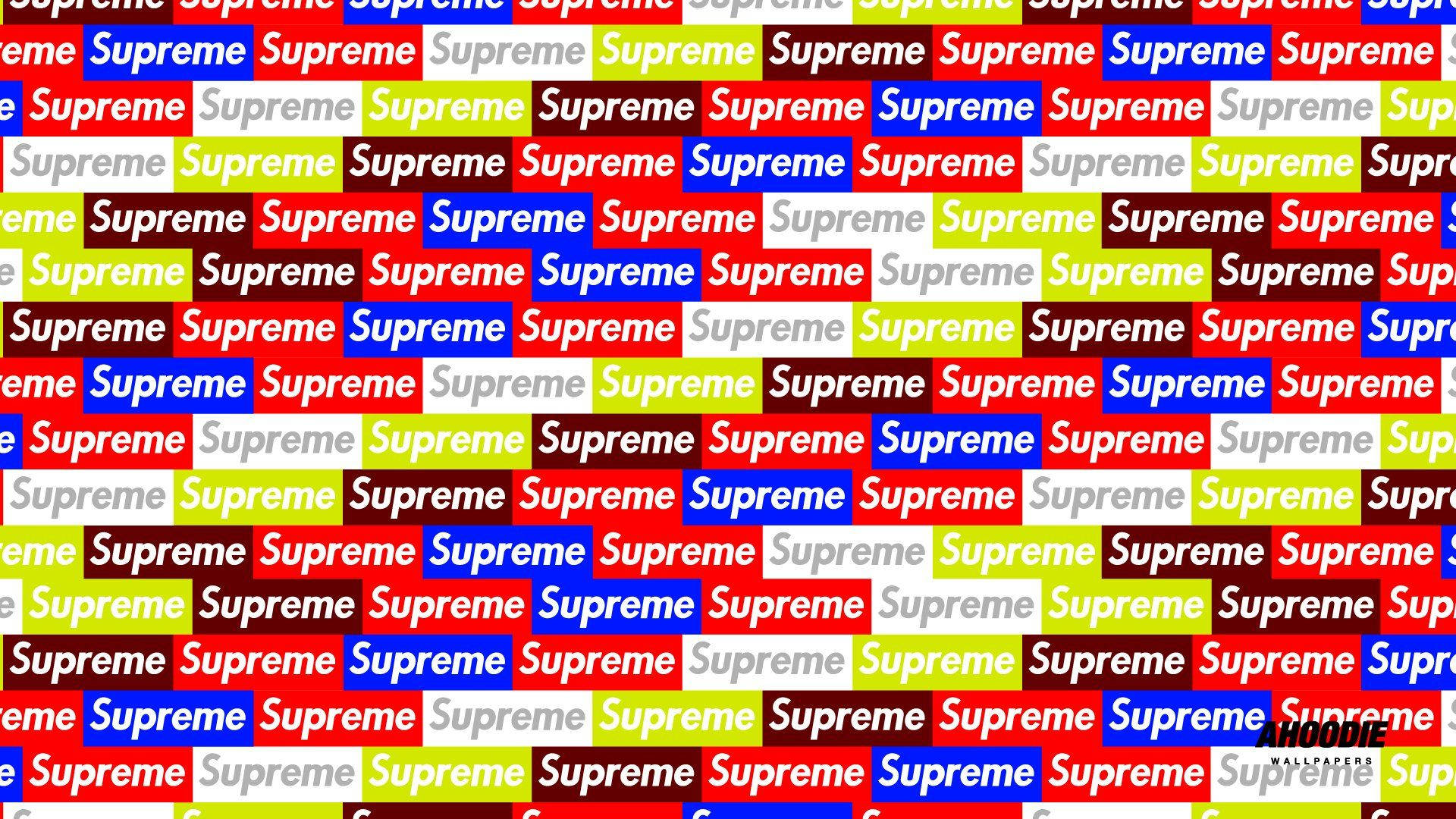 Supreme, red, blue, Full HD Desktop Wallpaper