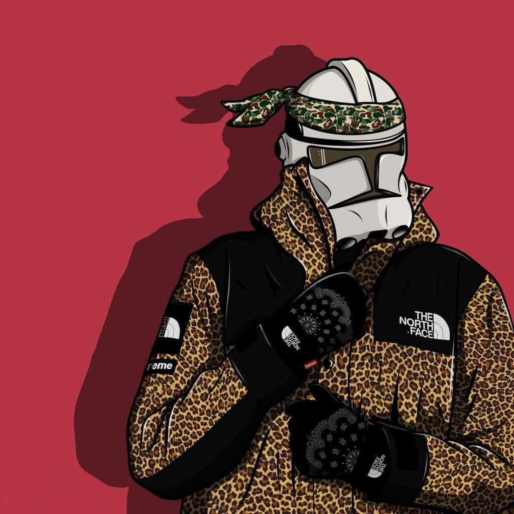 cartoon supreme, leopard print jacket, leopard print gloves, SD Desktop Wallpaper