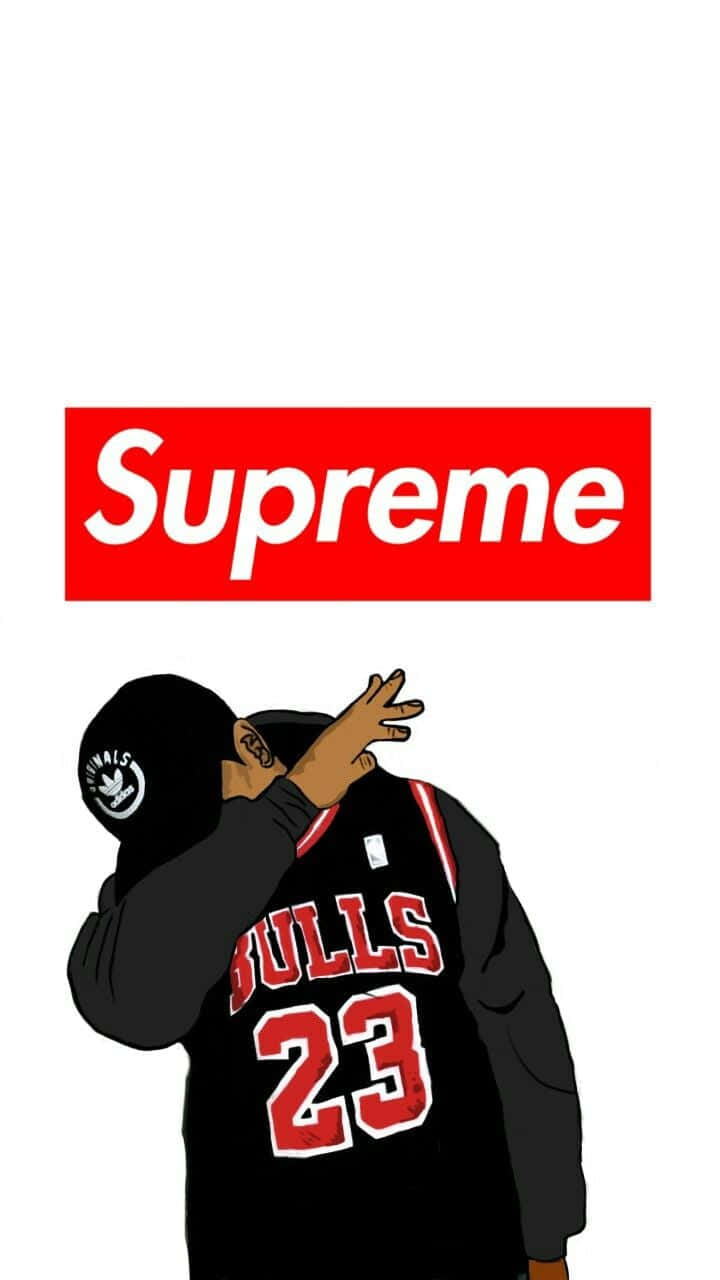 Supreme, black Bulls 23 jersey, cap, HD Phone Wallpaper