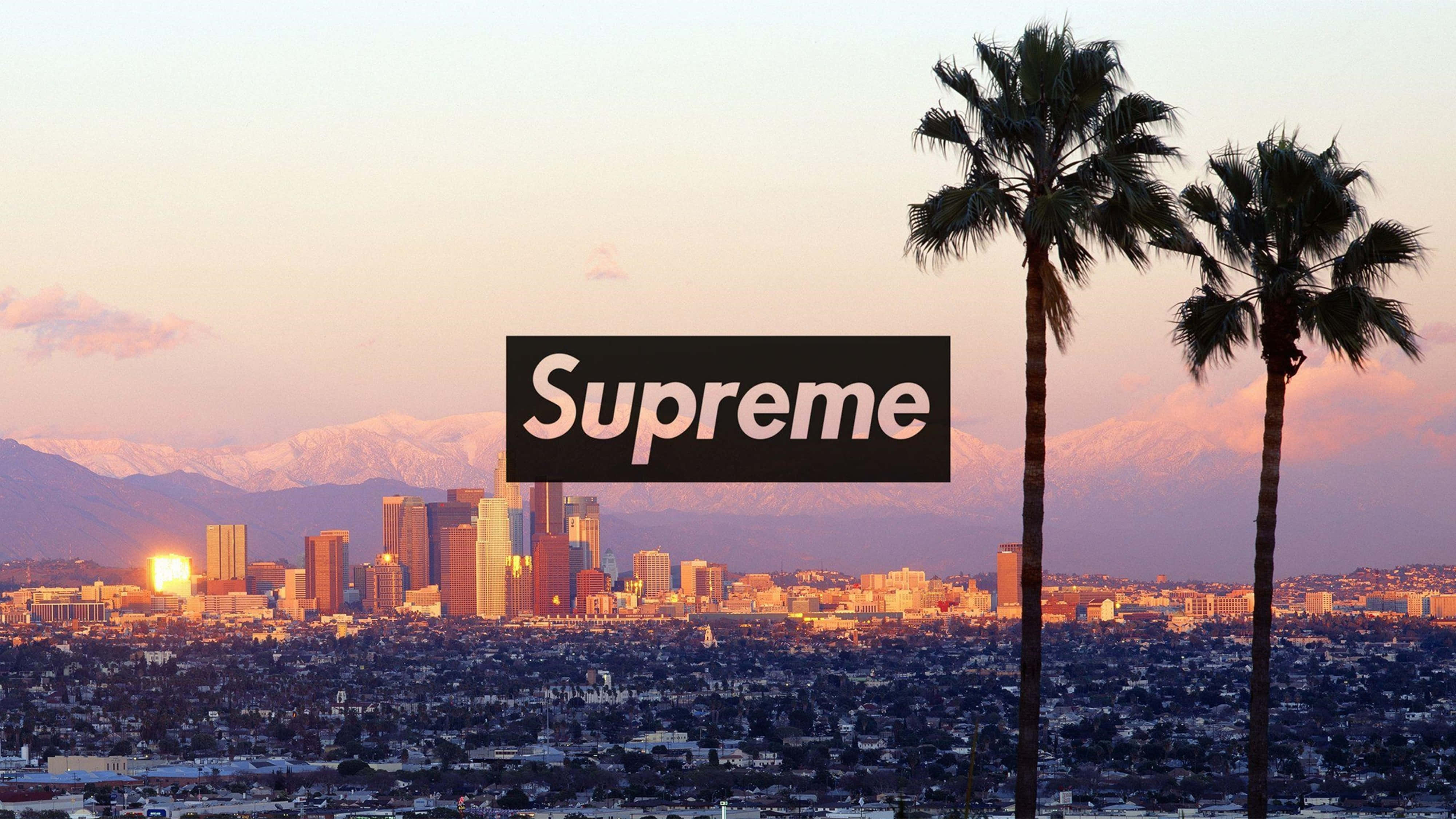 Supreme, sunset, cityscape, 4K Desktop Wallpaper
