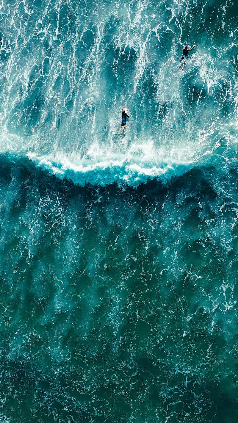 Surfing iPhone, turquoise wave, white foam, HD Phone Wallpaper