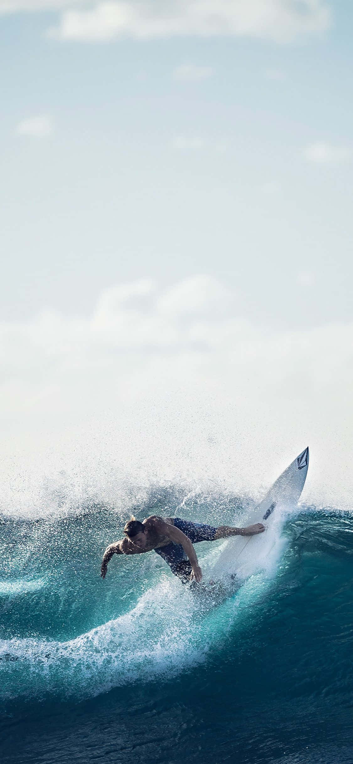 iPhone, turquoise wave, bright sky, Full HD Phone Wallpaper